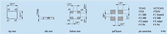 jt33 3225 VC-TCXO