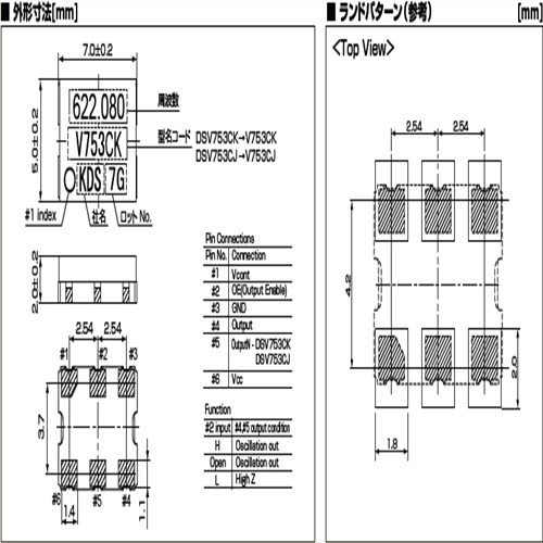 KDS晶振,贴片晶振,DSV753CJ晶振