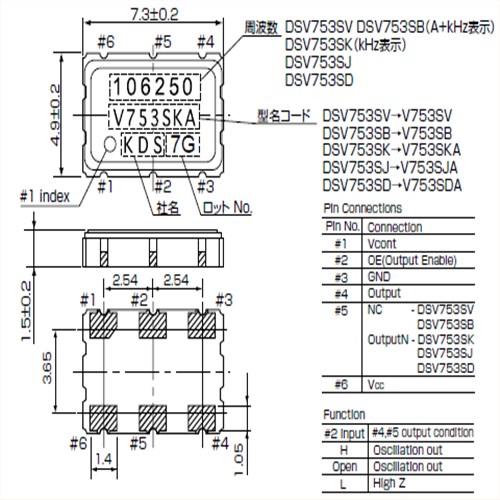 KDS晶振,贴片晶振,DSV753SJ晶振