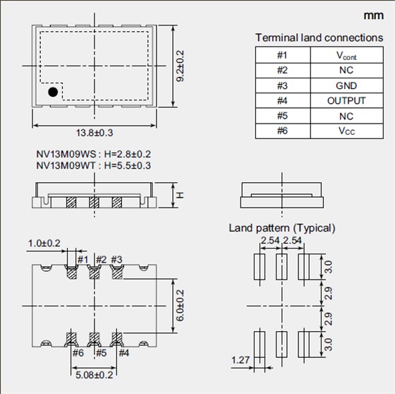 NV13M09WS_WT_13.5_9.2 VCXO