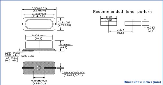 ABLS-LR晶振,进口石英谐振器,贴片晶振