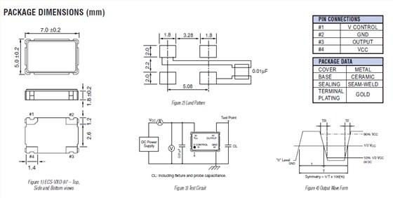 ECS-VX0-97晶振,压控晶振,压控石英晶体振荡器