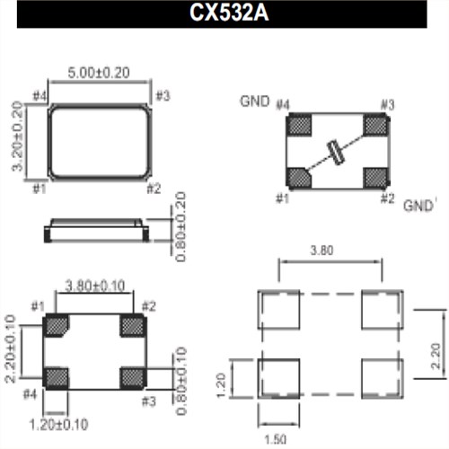 Cardinal晶振,贴片晶振,CX532A晶振,石英晶体谐振器