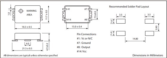 402 18.3x11.7mm TCXO