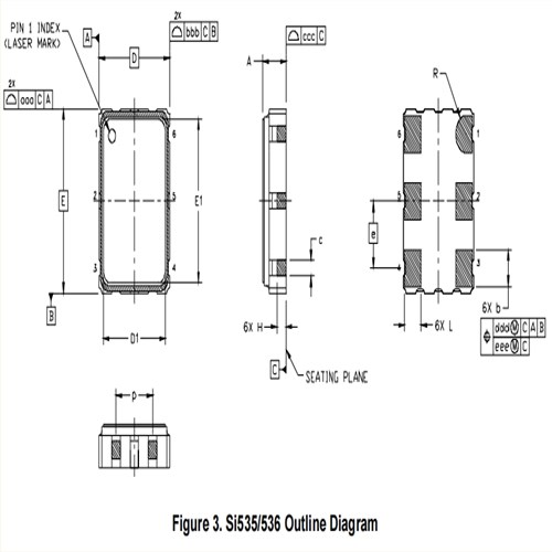 Si535可视化电话晶振,Skyworks石英差分晶振,535BC156M250DG