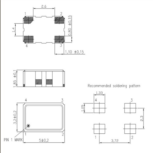 T-53S3A2070JXH-LF-10.000MHz,T-53S3,5032mm,KVG低功耗晶振