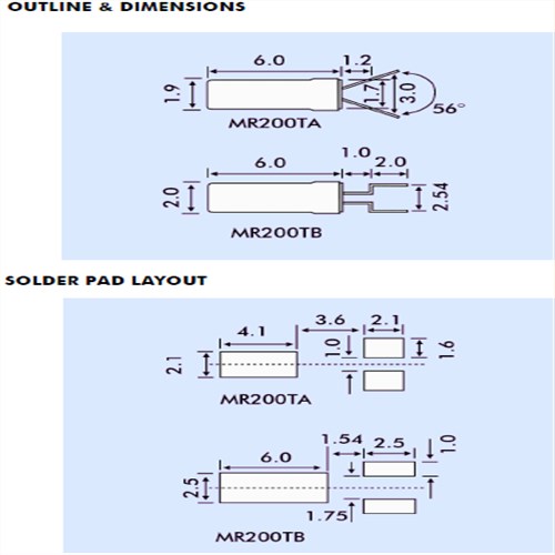 Euroquartz晶振,圆柱晶振,2x6SMD晶振