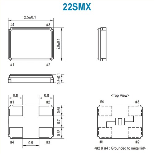 22SMX,22M480-8,48MHz,2520mm,SMI品牌,SMD晶振