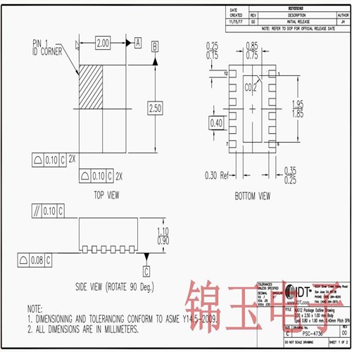 瑞萨晶振,XFP236156.250000I,156.25MHz,LV-PECL差分晶振,2520贴片晶振