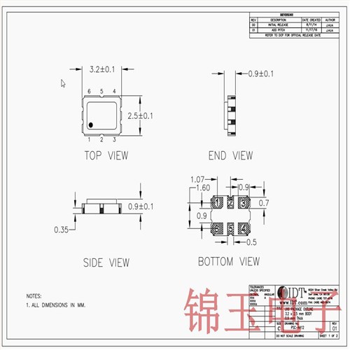 LVCMOS晶振,RENESAS晶振,XAH335032.000000K,32MHz,3225贴片晶振